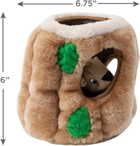 Vista 4 de Outward Hound Hide A Squirrel - Rompecabezas de peluche para perros (mediano) y ladrillo de perro, juguete interactivo para perros