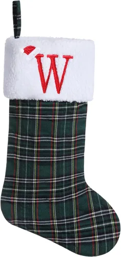 Vista 44 de Calcetines de Navidad bordados con monograma inicial de 20 pulgadas, decoración de Navidad, calcetines personalizados, decoración de temporada