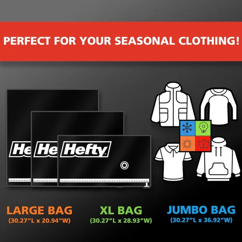Vista 7 de Hefty MAX Shrink-Pak Bolsas de almacenamiento con sellado al vacío para ropa, viajes, ropa de cama, bolsas de compresión a prueba de desgarros