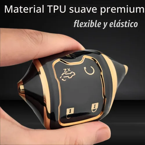 Vista 6 de OLLEN Funda para llavero de TPU de 5 botones, compatible con GMC Acadia 2017-2024, para Terrain 2018-2024, compatible con Sierra 2019-2024