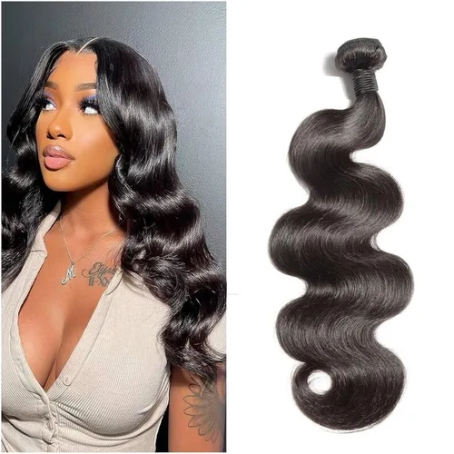 Vista 10 de Body Wave Human Hair Bundles with Closure 10A Brazilian Human Hair 3 Bundles with 4x4 HD Lace Closure Free Part 100% Unprocessed Virgin Hair Natural