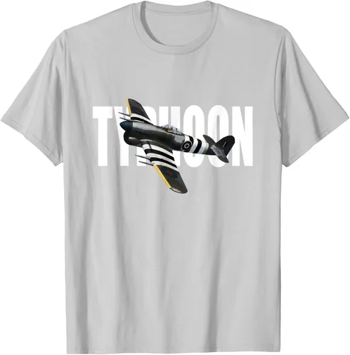 Vista 46 de RAF Hawker Typhoon WW2 Fighter Aircraft T-Shirt