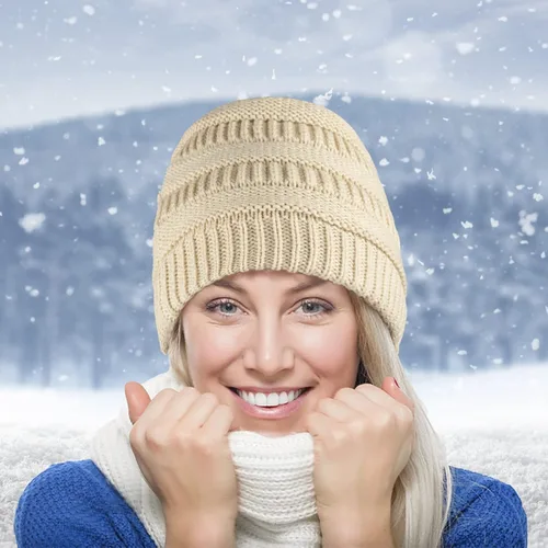 Vista 6 de Gorro de invierno de 3 piezas para mujer
