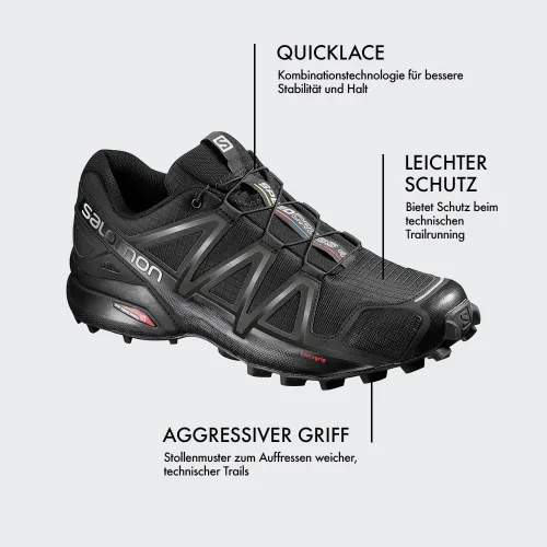 Vista 7 de Salomon Speedcross 4 Trail Zapatillas de running para hombre, negroEvergladeSulphur Spring,US