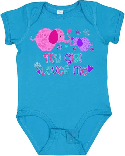 Vista 27 de inktastic My Gigi Loves Me - Body lindo de elefantes para bebé 0020 Blanco