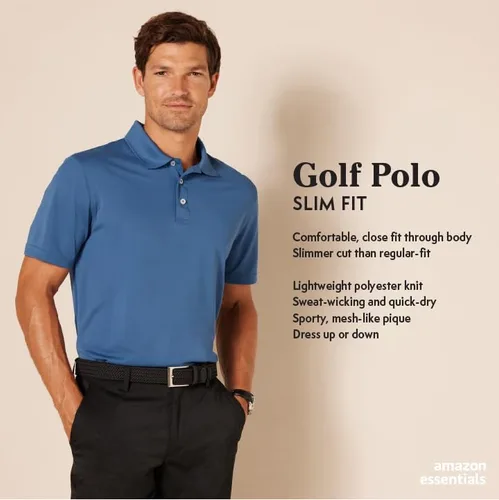 Vista 2 de Tienda Essentials Polo de golf de secado rápido para hombre