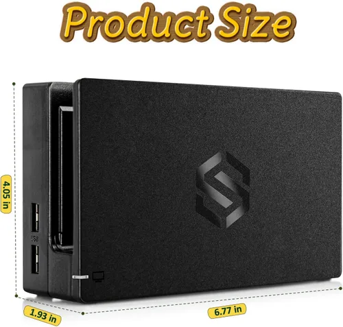 Vista 6 de Muelle de TV con pantalla para Switch Console, reemplazo para Switch Dock