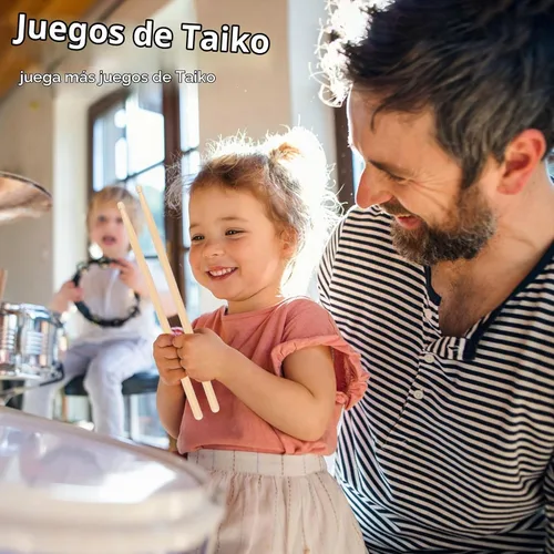 Vista 5 de 4 pares de baquetas 5A con punta de madera de arce para adultos, niños, principiantes, práctica