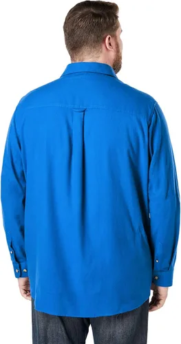 Vista 3 de KingSize - camisa de franela sólida alta y sólida doble cepillado para hombre