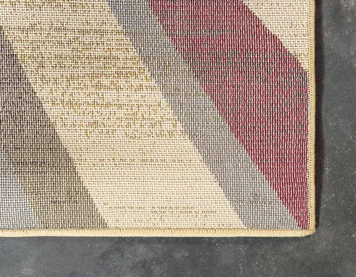 Vista 9 de Unique Loom Barista Collection - Alfombra Ngada (2 pies 2 pulgadas x 3 pies 1 pulgada, Rectangular, Beige/Rojo)