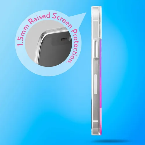 Vista 5 de SteepLab Flowing Neon Sand - Funda líquida para iPhone 12 Pro Max (2020, 6.7 pulgadas), protección de cuerpo completo con bisel elevado