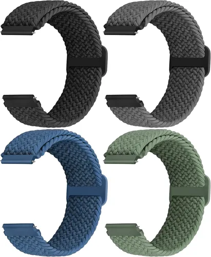Vista 25 de Correa de reloj trenzada Solo Loop – 0.709 in, 0.787 in, 0.866 in, correa trenzada de liberación rápida, correas de reloj elásticas de nailon