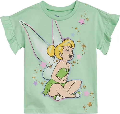 Vista 2 de Conjunto de camiseta floral y pantalones cortos de sarga Disney para bebés hasta niños grandes, tallas de 12 meses a 14-16