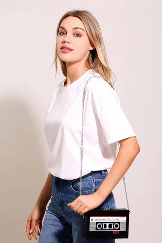 Vista 2 de JeVenis Bolsos de hip hop de los años 90, bolsos de cadena vintage, traje de los años 90 para mujeres, accesorios de los años 90 para mujer