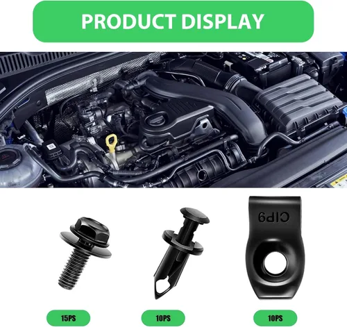 Vista 7 de 35 clips de pernos de protección contra salpicaduras de motor de automóvil, accesorios de metal para parachoques automotriz, reemplazo universal