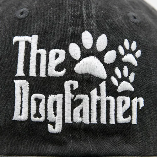 Vista 2 de Waldeal Sombrero de padre para perro, regalos para papá de perro, amante de las mascotas, gorra de béisbol ajustable de algodón desgastado