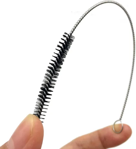 Vista 4 de Juego de 10 cepillos de limpieza para pajitas de acero inoxidable, cerdas de nailon duraderas, varios tamaños para popotes reutilizables, tazas