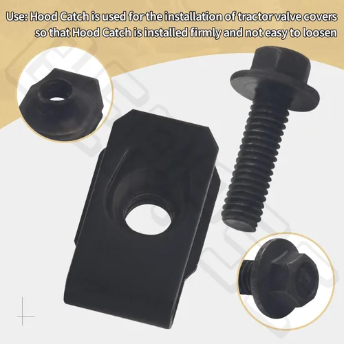 Vista 3 de AM123163 Kit de capó compatible con cortacésped JohnD-eere, compatible con modelos 4200 4300 4400 4500 4600 4700, incluye tuerca M84972, tornillos