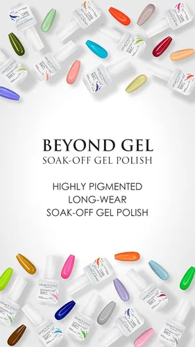 Vista 6 de LEGACY NAILS Professional Beyond Gel Soak-Off Esmalte de uñas – Cobertura completa, altamente pigmentado (BEYOND GEL – ALBA 1/2 oz)