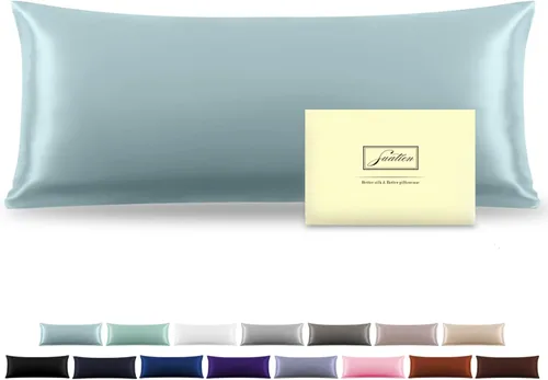 Vista 27 de Funda de almohada de seda para cabello y piel, suave, transpirable y resistente, funda de almohada de seda de tamaño Queen, fundas de almohada