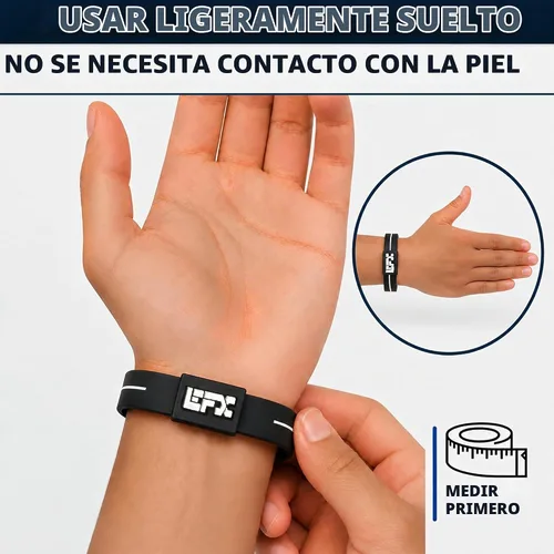 Vista 5 de EFX Pulsera de equilibrio de rendimiento, pulsera de silicona para atletas Negro/Azul