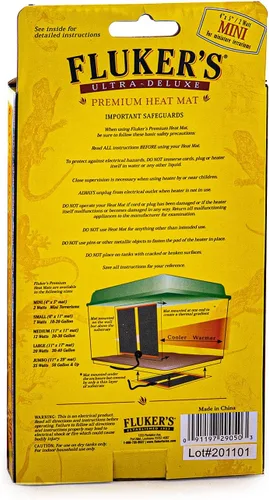 Vista 3 de Fluker's Alfombrilla térmica prémium para todos los reptiles y anfibios, mini de 4 x 5 pulgadas