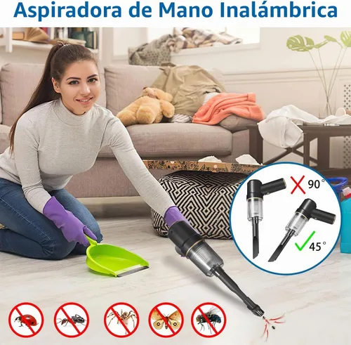 Vista 3 de Aspiradora Atrapa Insectos, Trampas Atrapa Arañas e Insectos, Atrapador de Insectos Recargable con Cabezal de Cepillo y Cable de Carga y Boquilla
