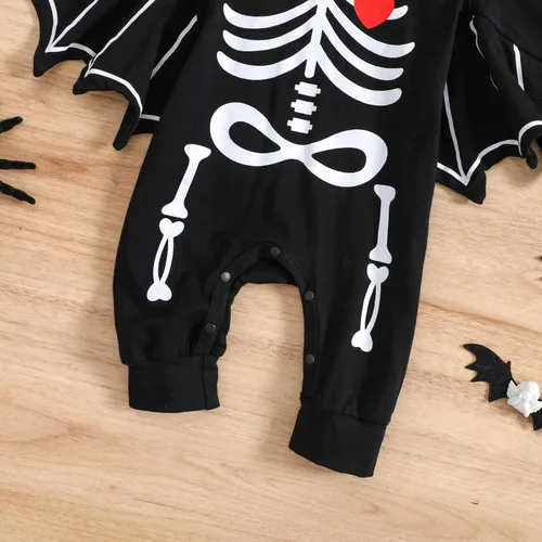 Vista 5 de Traje de una pieza para niños pequeños, mameluco negro para niños