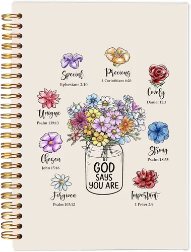 Vista 25 de Faith Can Move Mountains - Cuaderno cristiano - Regalos cristianos inspiradores para mujeres, cuadernos de diario bíblico para tomar notas, cuaderno