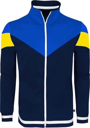 Vista 2 de Screenshot - chaqueta deportiva para hombre, estilo hip hop, de alta calidad, estilo ajustado, con cintas en los laterales