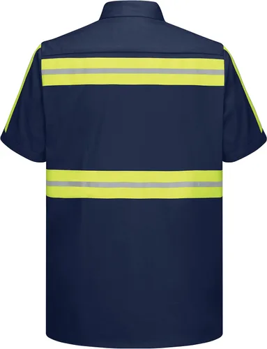 Vista 2 de Red Kap Men's Short Sleeve Wrinkle-Resistant Cotton Work Shirt