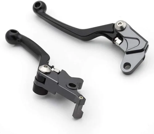 Vista 4 de FXCNC CNC CNC aluminio 3D Dirt Bike Pivot freno embrague palancas compatibles con Yamaha XTZ125 2003-2012, para Kawasaki KDX 125S R 1990-1999