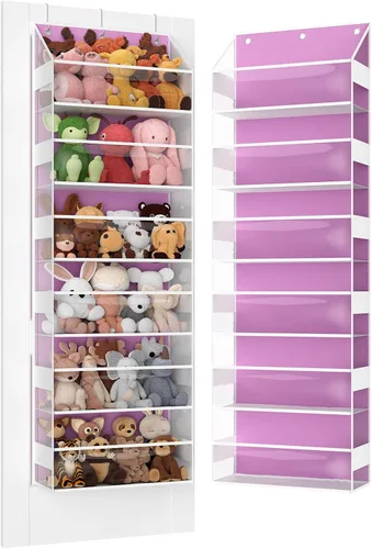 Vista 9 de Organizador para Puerta - 6 Niveles de Almacenamiento para Animales de Peluche, Organizadores de Baño y Almacenamiento, Organizador Colgante