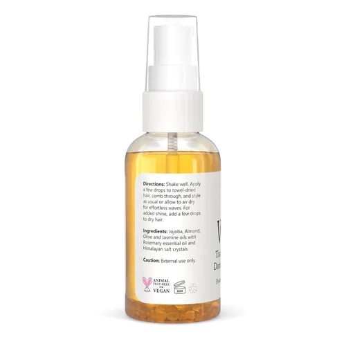 Vista 7 de Clearly WAVE, aceite para el cabello con control de daños con jojoba Protector térmico para el sol, plancha plana, secado por soplado en caliente