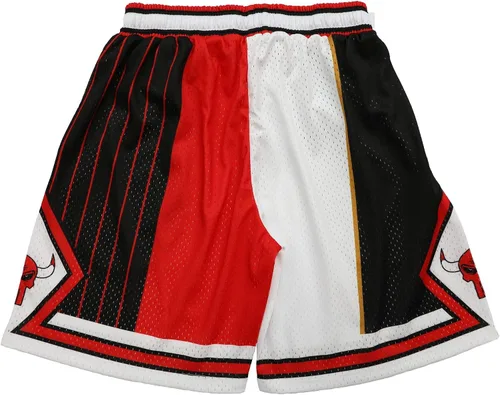 Vista 2 de Pantalones cortos deportivos de baloncesto para hombre, de malla, gimnasio, deportes, entrenamiento, entrenamiento, cordón, retro, con bolsillos
