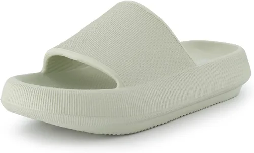 Vista 9 de CUSHIONAIRE Sandalias Feather de EVA para Mujeres – Cómodas Pantuflas Deslizables para Mujeres, Zapatos de Ducha para Interiores y Exteriores Verde