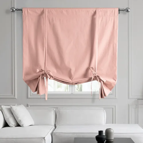 Vista 15 de HPD Half Price Drapes Cortinas enrollables de algodón liso para oscurecer la habitación, cortinas enrollables para sala de estar, cocina, 46 x 63