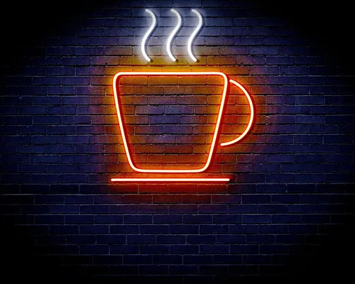 Vista 14 de ADVPRO Taza de café Tienda Flex Silicona LED Letrero de neón azul y rojo st16s33-fnu0041-br