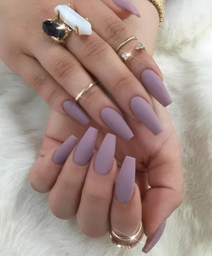 Vista 6 de 576 uñas postizas con forma de ballet de ataúd, uñas postizas acrílicas de cobertura completa, 24 colores con pegamento de uñas de 0.24 onzas