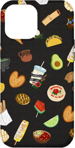 Vista 25 de Funda para iPhone 14 Pro Black Antojitos Mexican Food Latino Tacos Pan Dulce
