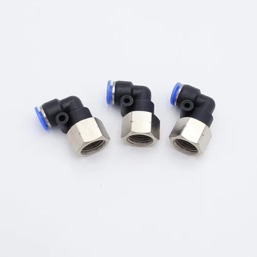 Vista 24 de Accesorio de Conexión por Empuje 1/2" Tubo OD x 1/2" Rosca Macho NPT, Codo Neumático Macho para Línea de Aire y Agua de 90 Grados con Giratorio