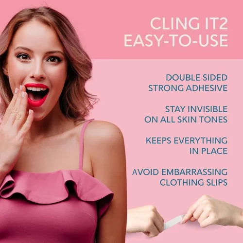 Vista 5 de Cinta de doble cara para ropa, cinta adhesiva extra resistente para todo el día, cinta de moda versátil para tela, vestido, tela, dobladillo, sin