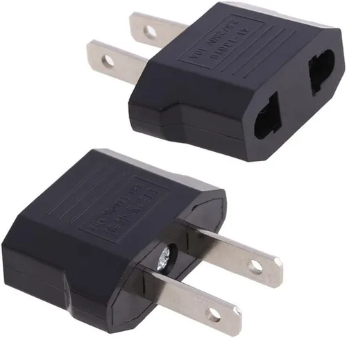 Vista 7 de ANRANK E-U4113619AK Adaptador de enchufe europeo a estadounidense (negro, paquete de 2)