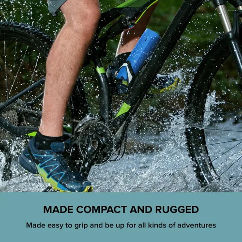 Vista 6 de Creative MUVO Go - Altavoz portátil impermeable Bluetooth 5.3 con hasta 18 horas de duración de la batería, IPX7 resistente al agua y potente Azul