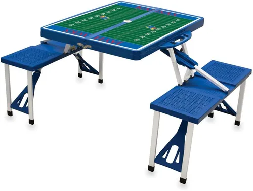 Vista 27 de PICNIC TIME NCAA North Carolina Tar Heels Folding Picnic Table - Camping Table - Outdoor Table with Umbrella Hole