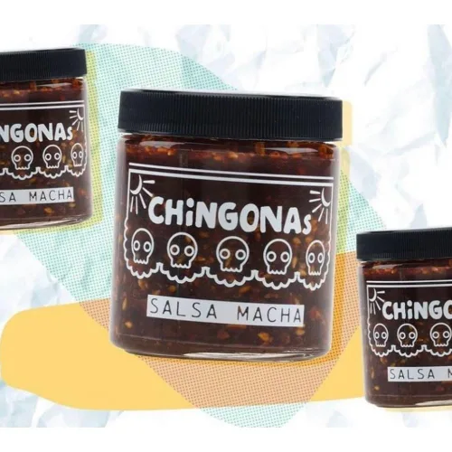 Vista 7 de CHiNGONAs Salsa Macha - Salsa crujiente de chile mexicano gourmet a base de aceite, vegana y sin gluten, aceite de chile crujiente, 6 onzas