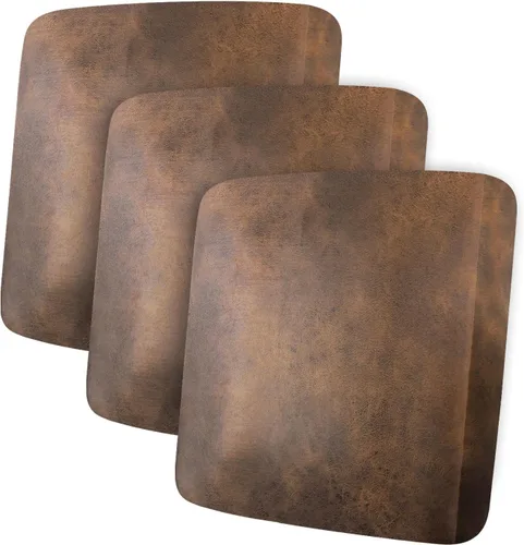 Vista 35 de ANARACHON Fundas de cojín de sofá con aspecto de cuero, juego de fundas de asiento de sofá, protector de muebles para sillón seccional, sofá biplaza