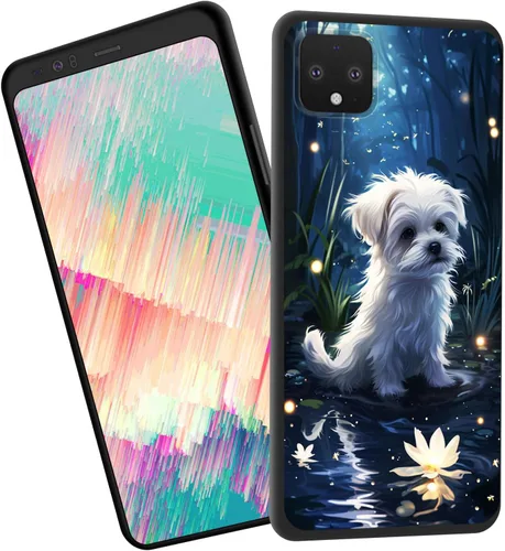 Vista 100 de for Google Pixel 4 XL Case,Slim Shockproof TPU Soft Rubber Silicone Cover Phone Case for Google Pixel 4 XL,Blue Skull Headphone