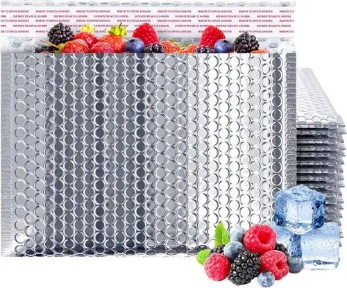 Vista 13 de ABC PACK & SUPPLY Sobres térmicos de burbujas, sobres aislados de papel metálico de 6 x 6 pulgadas, paquete de 10 sobres autoadhesivos impermeables