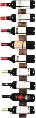 Vista 9 de J JACKCUBE DESIGN MK823A - Organizador de pared para 9 botellas, soporte de almacenamiento de vino de metal resistente para cocina, bodega y Negro